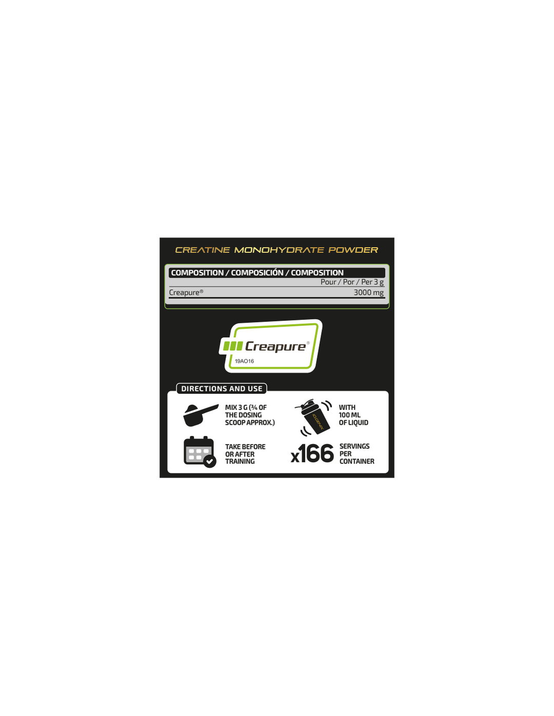Crealuxe 500g IO.Genix - Créatine Creapure®