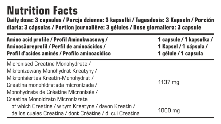 7Nutrition Créatine Monohydrate 300 Capsules