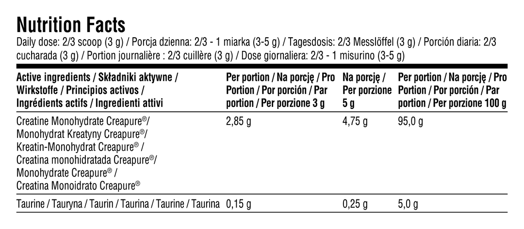7Nutrition Créatine Creapure® 500 g – Créatine Monohydrate