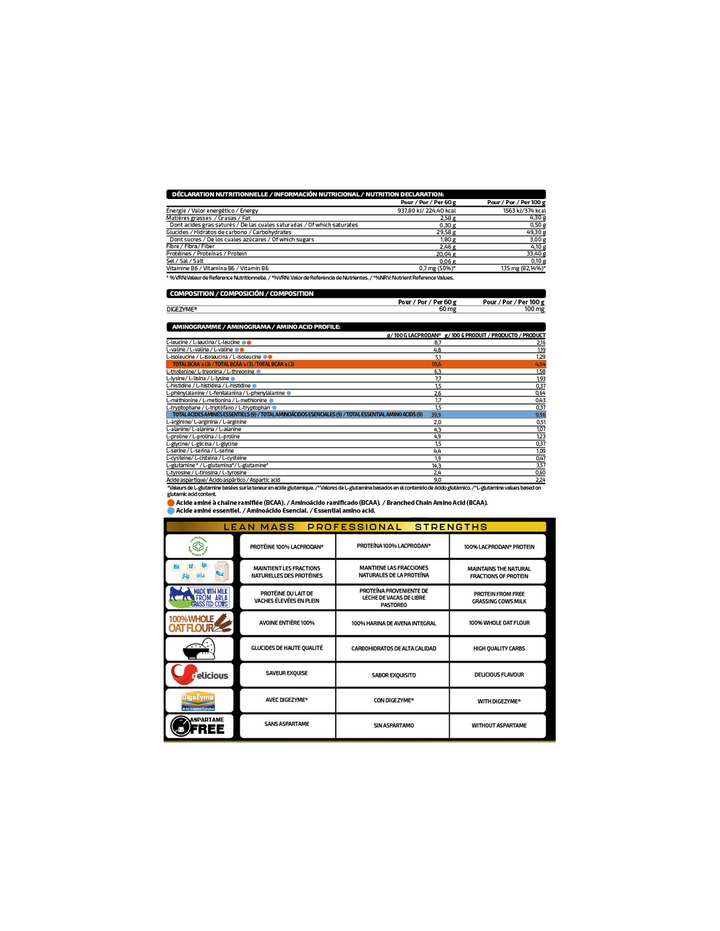 LEAN MASS PROFESIONAL 3 KG - iogenix
