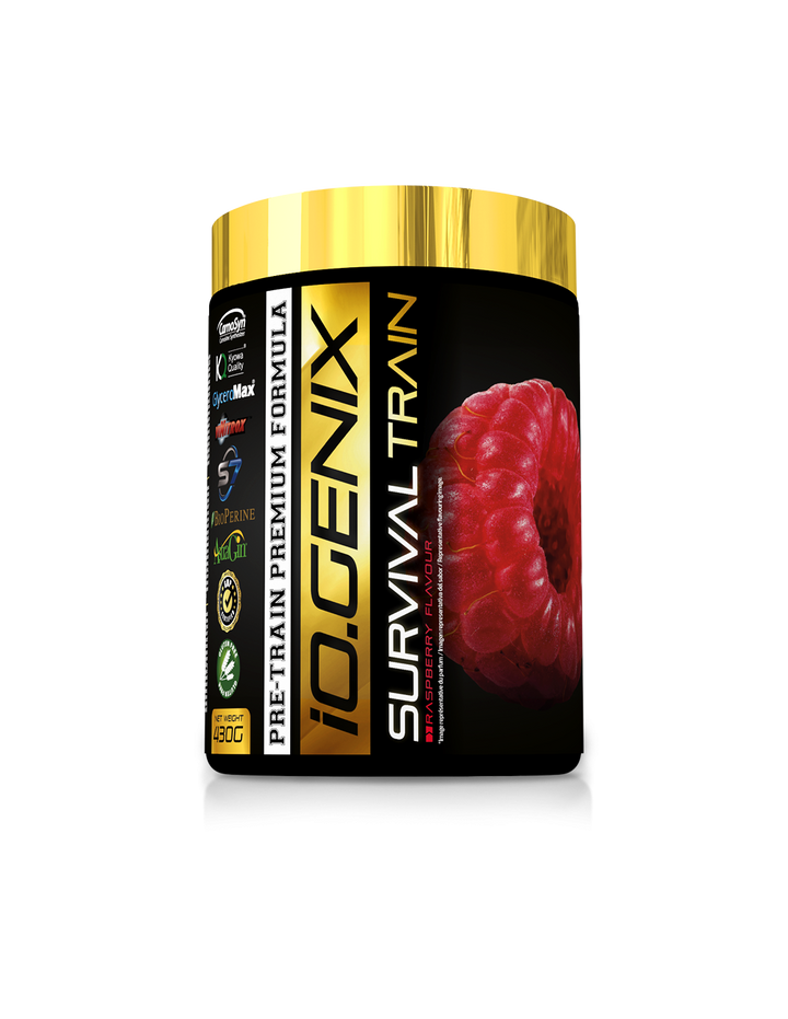 Survival Train Iogenix 430 g pre workout disponible chez PREWORK Angoulême